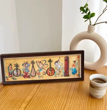 Guzheng, Pipa, Hu Framed Tabletop Decoration, Teacher's Day Gift, Musical Instrument Model Pipa 1545