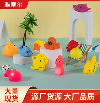 Baby Bath Ocean Squeeze Toys, Soft Rubber Squeaky Ducks for Boys and Girls, Stress-Relief Swimming Water Toys