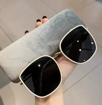 [Xiao Si Exclusive] Classic Retro Square Metal Sunglasses Driving Fishing UV Protection