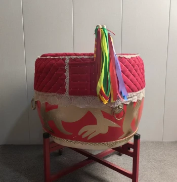 Majestic War Drum Dragon Drum Large Red Drum Performance Chinese Tang Drum Cowhide Children Adult Temple Gong Folk Drum