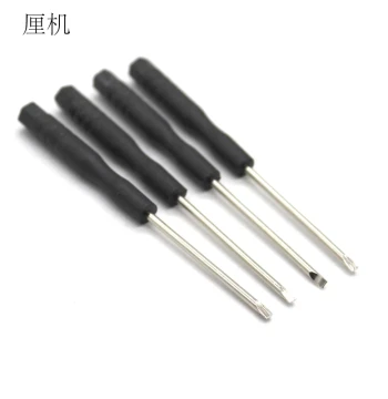 2*80mm Black Slotted Screwdriver Small Flathead Screwdriver Manual Electronic Circuit Making Fixing Tool