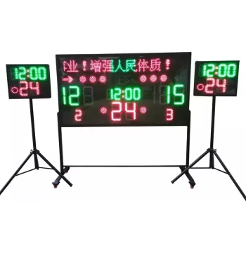Wireless Remote Linkage Electronic Basketball Scoreboard with Synchronized 24-second Shot Clock