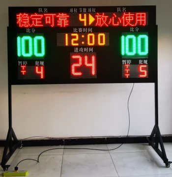 1.8 Meter Basketball Electronic Scoreboard, LED Basketball Game Electronic Timer Scorer, Wireless Basketball Scoreboard