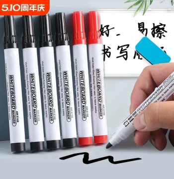 Erasable Whiteboard Markers Large Capacity Easy Erase for Teachers Office Water-Based Markers Thick Tip Colorful Non-Toxic Drawing Board Pens