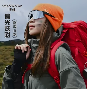 Vozapow Mountaineering Goggles - Snow Mountain Glasses with Windproof, Anti-Snow Blindness, and UV Protection for Outdoor Use