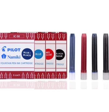 Japan Pilot IC-50 Disposable Ink Cartridges (6-Pack) for Kaizuki, 78G, 88G, and Smile Fountain Pens