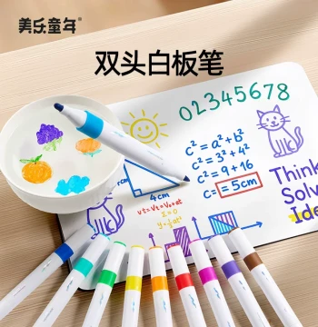 Joan Miro Dual-Tip Erasable Whiteboard Markers for Kids, Non-toxic, Washable, Fine Tip for Drawing Boards, Colorful Floating Markers