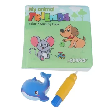 Children's Magic Water Drawing Color-Changing Bath Book for Toddlers and Babies, Tear-Resistant Waterproof Bath Book