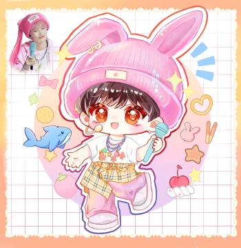 Chibi Character Hand-Drawn Avatar Custom Cotton Doll Blueprint Design Celebrity Merchandise QQ Person Cartoon Portrait
