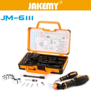 Gecom JM-6111 69-in-1 Telecom Hardware Portable Toolbox Set, Suitcase Design for Easy Carrying