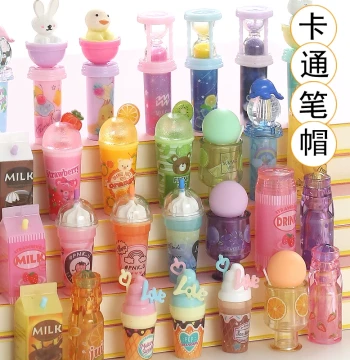 Kids Pencil Caps and Grips - Cartoon Pencil Extenders and Protectors for Elementary and Kindergarten Students, Cute Designs for Boys and Girls