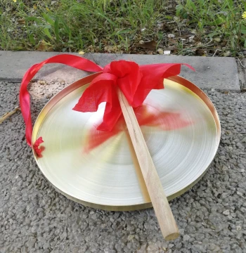 Gong, Drum, and Cymbal Set for 'Three Sentences and a Half' Performance - Early Education Teaching Tools for Kindergarteners; Children's Percussion Instruments Including Bronze Gong and Large Gong
