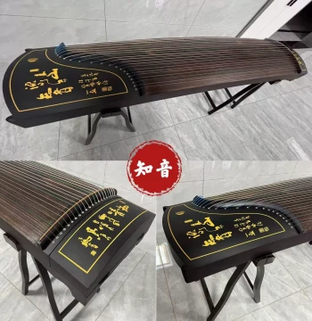 New 163 Guzheng Multiple Patterns Available Professional Beginner Universal Pure Paulownia Wood Black Red Factory Source Two Colors