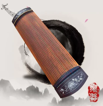 Factory Direct Sales 1.25 Meter Ebony Gold Peony Flower Guzheng Tingyu Guan Guzheng Series Lotus
