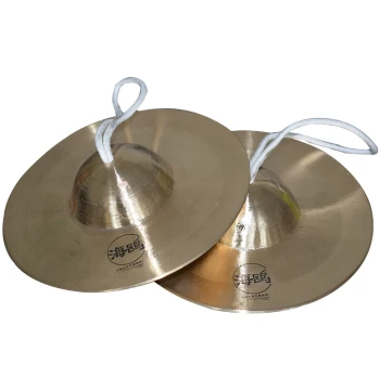 Seagull Resonant Copper Beijing Hand Cymbals (Ha Zi) - Available in 15cm, 17cm, and 19cm Sizes; Includes Small, Medium, and Large Water Cymbals, Guang Gongs, Waist Drum Cymbals, and Gong-Cymbal Sets