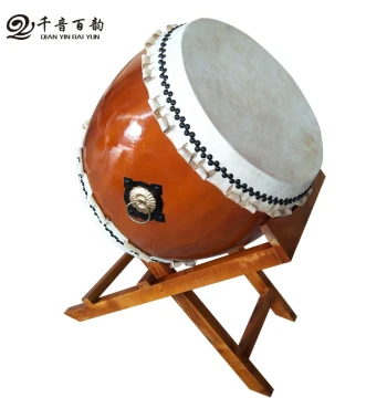 Qianyin Baiyun Custom Ghost Taiko, Tai Chi Drum, Japanese Rolled-Edge Taiko, Decorative Drum, Cowhide Large Drum, Made-to-Order