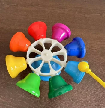 Premium 8-Note Knocking Bell Rotating Chime 8-Note Rotating Chime Octave Rotating Chime Orff Percussion Instrument Colorful Rotating Chime