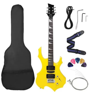 Irin Electric Guitar, Unique Flame Electric Guitar Series Set, 24 Frets, Performance Instrument for Students and Adults