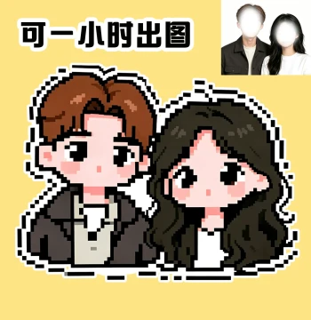 Custom Perler Bead Pattern Design, Photo to Pixel Art, Hand-Drawn Manual Assembly Service, Cartoon Avatar Q-Version Character Portrait Gift