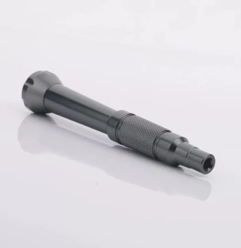4mm All-Aluminum Screwdriver Handle with Metal Grip, Rotating Rear Cap Bearing, Anti-Slip Design for 4mm Bits