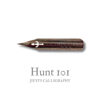 USA Imported Hunt 101 Soft Nib English Calligraphy Round Hand and Flourished Script Oblique Pen with Fine Point Dip Pen Nibs, Vintage Nibs