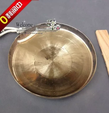 Wuhan Copper Gong, Small Gong, Hand Gong, High-pitch Hand Gong, 20CM Diameter Gong with Free Gong Mallet