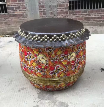 Lion Dance Big Drum: Cowhide Foshan Drum, Awakening Lion Drum, Dragon Boat Drum in 12, 14, 16, 18, 20, 22, and 24 inches