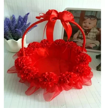 Western Wedding Supplies, Marriage Ceremony Flower Girl Flower Scattering Small Basket, Petal Blue Wedding Decoration, Bridesmaid Handheld Basket