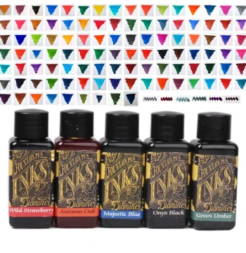 117 Colors Full Size 30ml UK Original Diamine Colored Dye Fountain Pen Ink Wild Strawberry Red