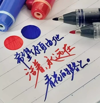 Snowhite Direct Liquid Signature Pen, Fiber Tip, Thick Pen, Large Capacity, Ideal for Office Signatures, Teacher Grading, and Marking, Specialized Red Pen