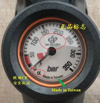 Residual Pressure Gauge SB-SCUBA Triple Scuba Gauge Set - Taiwan Diving Instruments: Pressure Gauge, Depth Gauge, Compass