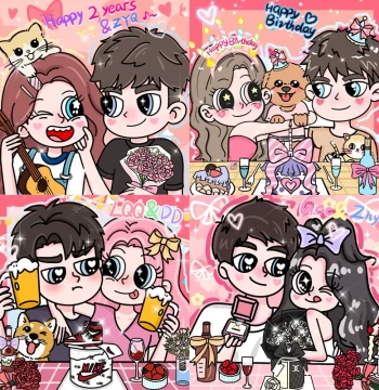 Star Butterfly Princess Style Hand-Drawn Avatar, Custom Couple Decorative Painting, Cartoon Oil Painting Photo Comic, Birthday Gift Q-Style
