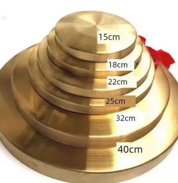 Brass Old-Style 42cm Celebration Adult Resonant Copper Gong Polished Su Gong Hanging Small Gong Large Gong Mallet Game