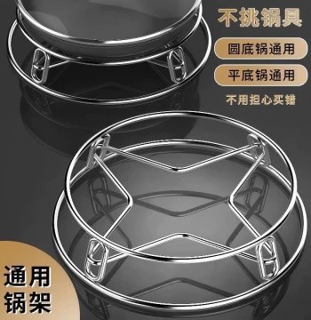 Stainless Steel Pot Rack for Home Kitchen, Storage Shelf for Pot Lids, Heat-Insulating Anti-Scald Pot Stand, Steamer Rack Organizer