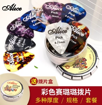 Alice Guitar Picks Guitar Accessories Pick Folk Fingerstyle Electric Guitar Plectrum Boxed Set