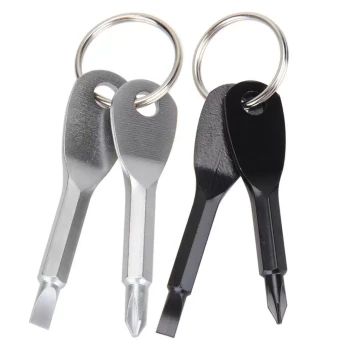 Phillips and Flathead Screwdriver Set: Portable EDC Emergency Tool Kit with Keychain Bits