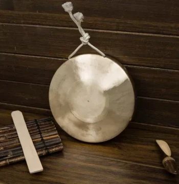 High/Mid/Low Pitch Hand Gong: 21cm Small Gong, Three-Sentence-Half Performance Gong, Pure Copper High-Pitched Drum Instrument