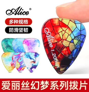 Alice Alice Dream Guitar Picks Folk Acoustic Electric Guitar Fingerstyle Strumming Picks Anti-Slip Fast Play Pick