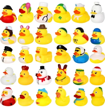 Creative Halloween Rubber Yellow Duck Toy Squeaky Sound-Making Baby Bath Toy Water Play Floating Little Yellow Duck