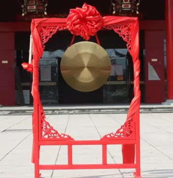 Pure Copper Gong Instrument, Bright Gong with Stand, Opening Celebration Gong, Hanging Gong Frame, Three-and-a-Half Sentence Prop, Drum and Gong Set, Copper-Plated Gong