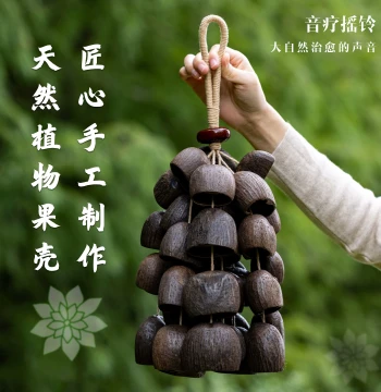 Shuilingtong Handheld Rattle - Natural Plant Seed Pod Wind Chime for Yoga, Dombra, Meditation, and Sound Therapy