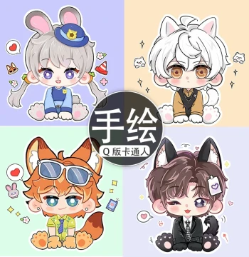 Custom QQ Style Hand-Drawn Avatar Commission: Cartoon Character Portraits, Celebrity Merchandise, and Anime Illustrations
