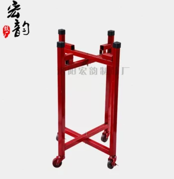 Free Shipping Majestic Gongs and Drums Tang Drum Flat Drum Red Drum Cowhide Drum Drum Stand Metal Drum Rack Foldable Push Cart with Universal Wheels