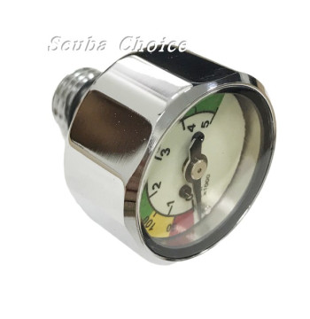 Stainless Steel Housing Mini Dial Submersible Pressure Gauge Residual Pressure Gauge Imported Diving Accessory