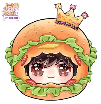 Chibi OC Commission Merchandise Celebrity Material Custom Concert Phone Air Bag Stand Badge Idol Cartoon Hand-Drawn