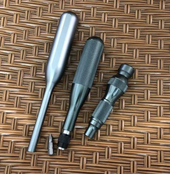 6.35mm Aluminum Alloy Handle Screwdriver with Bearing & Self-Locking Mechanism - Compatible with 1/4" Hex Bits