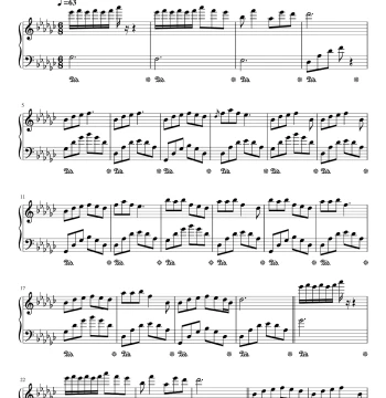 Time Machine - Piano Solo Sheet Music - HD Electronic Score - World Famous Classics Staff Notation for Piano