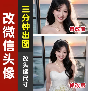 Photo Editing Service: Convert Vertical Photos to WeChat Avatars, AI Background Expansion, Resizing, and Retouching