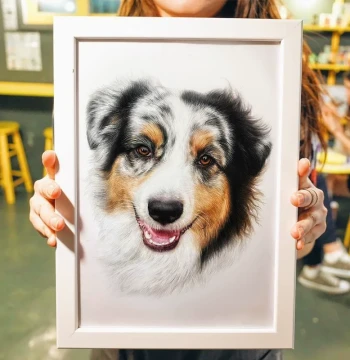 Custom Pet Sketch Colored Pencil Portrait, Hand-Drawn Cat Dog Beloved Animal Painting, Cute Pet Pencil Drawing