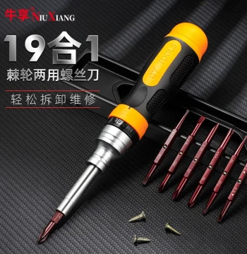 Phillips and Flathead Screwdriver Set, Two-in-One Extendable Mini Screwdriver with Ratchet Mechanism for Home Use